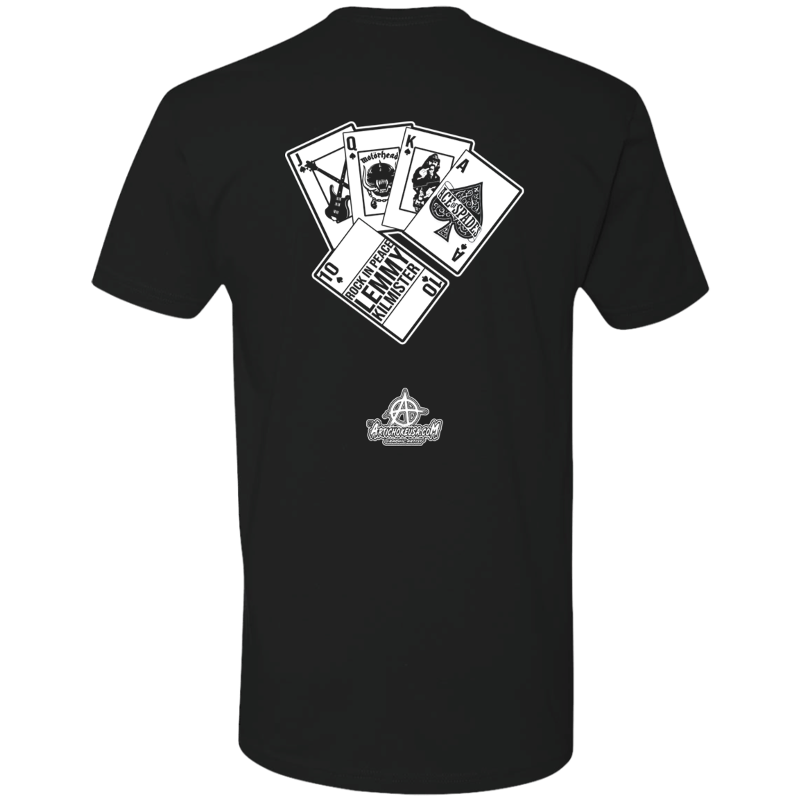 ArtichokeUSA Custom Design. Lemmy Kilmister "Ace of Spades" Tribute Fan Art Version 2 of 2. Men's Premium Short Sleeve T-Shirt