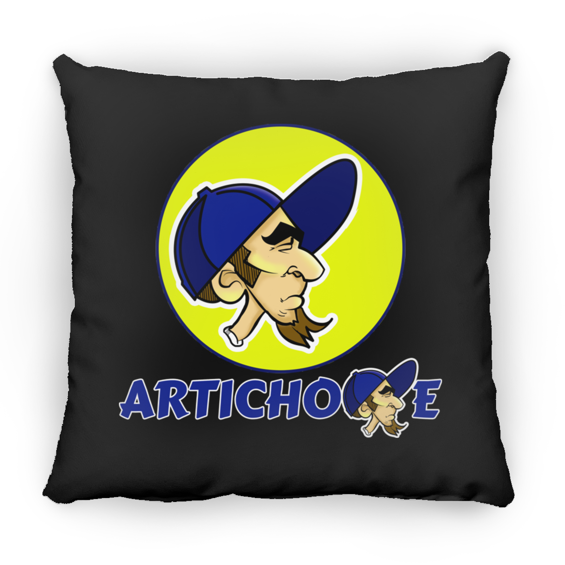 ZZ#20 ArtichokeUSA Characters and Fonts. "Clem" Let’s Create Your Own Design Today. Large Square Pillow
