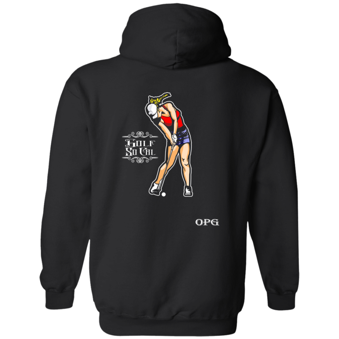 OPG Custom Design #9. Drive it. Chip it. One Putt Golf It. Golf So. Cal. Zip Up Hooded Sweatshirt