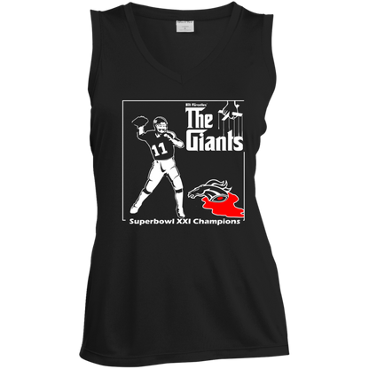 ArtichokeUSA Custom Design. Godfather Simms. NY Giants Superbowl XXI Champions. Ladies' Sleeveless V-Neck