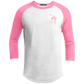 OPG Custom Design #10. Lady on Front / Flag Pole Dancer On Back. Youth 3/4 Raglan Sleeve Shirt