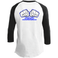 OPG Custom Design #3. Blue Tees Blues Brothers Fan Art. 3/4 Raglan Sleeve Shirt 100% Ringspun Combed Cotton