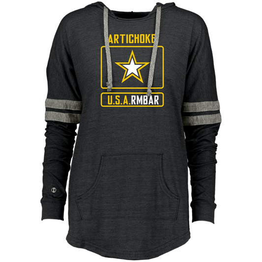 Artichoke Fight Gear Custom Design #8. ArtichokeUSArmbar. US Army Parody. Ladies Low Key Hoodie