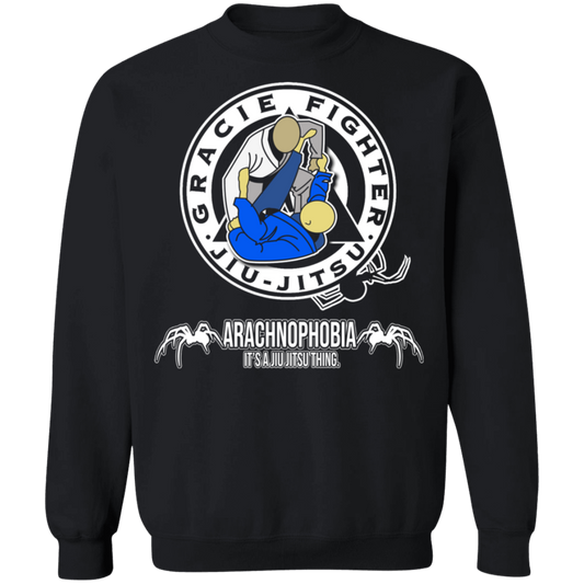 Artichoke Fight Gear Custom Design #1. Arachnophobia. Spider Guard. It's A Jiu Jitsu Thing. Crewneck Sweatshirt