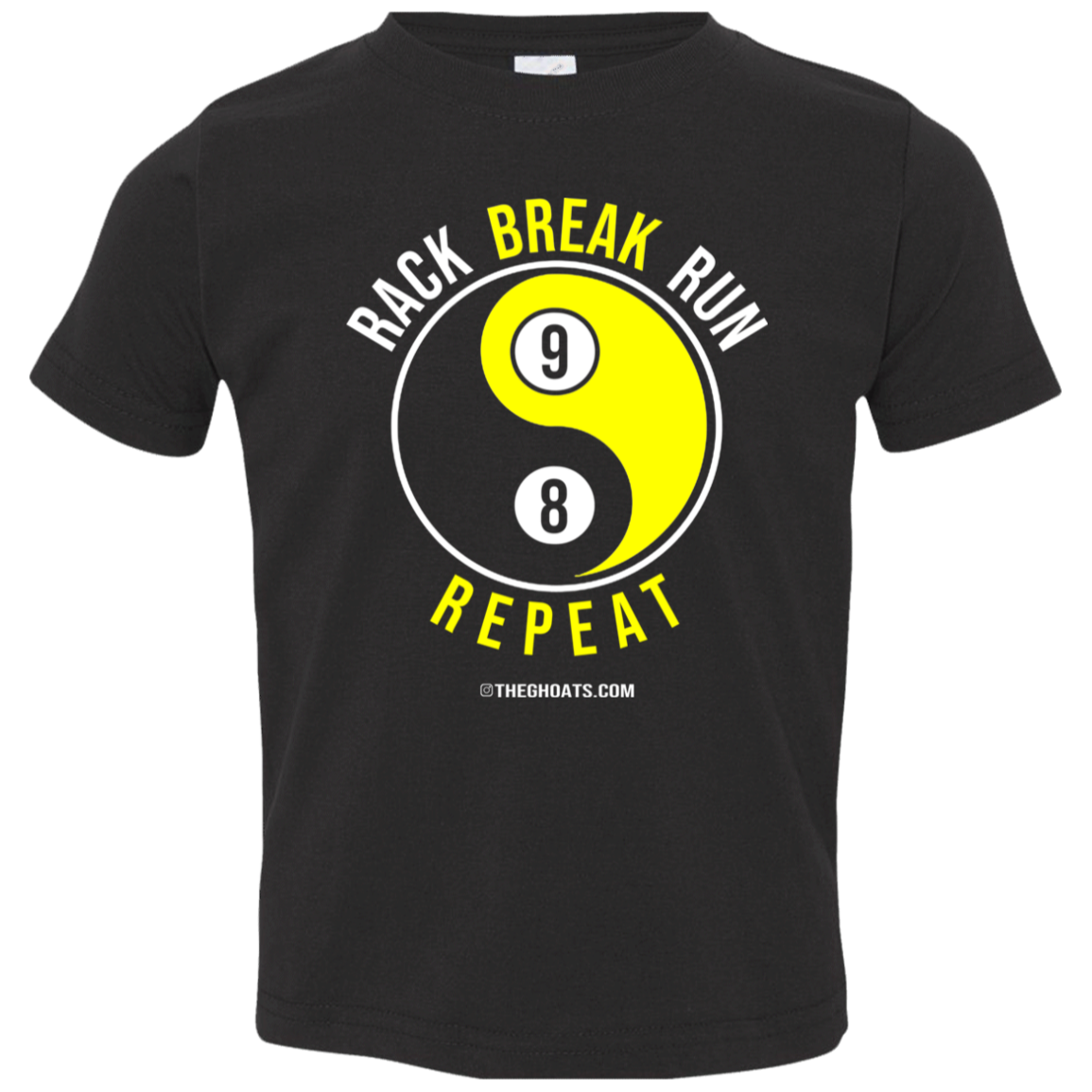 The GHOATS Custom Design #7. Rack Break Run Repeat. Ying Yang. Toddler Jersey T-Shirt