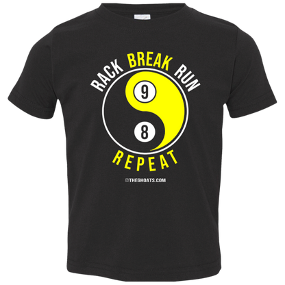 The GHOATS Custom Design #7. Rack Break Run Repeat. Ying Yang. Toddler Jersey T-Shirt