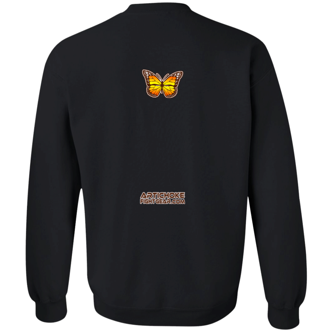 Artichoke Fight Gear Custom Design #6. Lepidopterology (Study of butterflies). Butterfly Guard. Crewneck Pullover Sweatshirt
