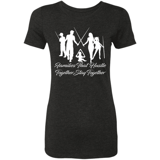 The GHOATS Custom Design. #11 Families That Hustle Together, Stay Together. Ladies' Triblend T-Shirt