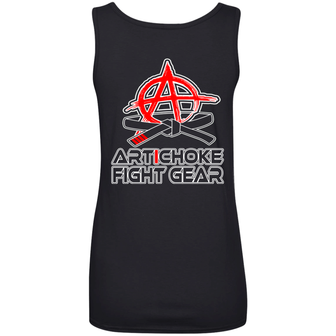 Artichoke Fight Gear Custom Design #16. Sticks And Stones May Break My Bones But Words Can Get You Choked Out. Gracie Fighter. BJJ. Ladies' 100% Ringspun Cotton Tank Top