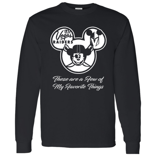 ArtichokeUSA Custom Design. Las Vegas Raiders & Mickey Mouse Mash Up. Fan Art. Parody. 100 % Cotton LS T-Shirt