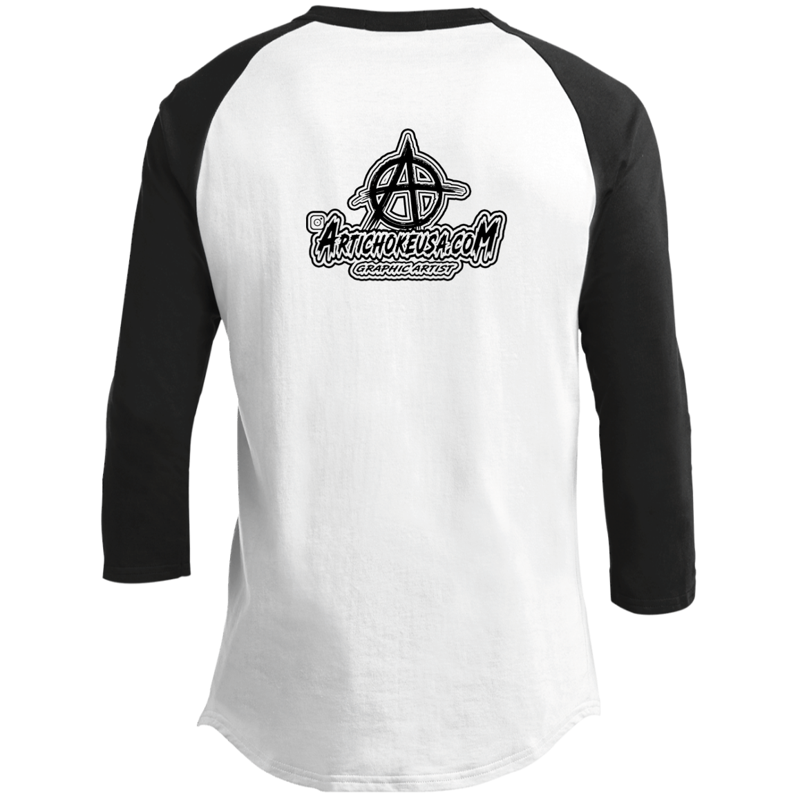 ArtichokeUSA Custom Design. Adobo. Adidas Parody. 3/4 Raglan Sleeve Shirt