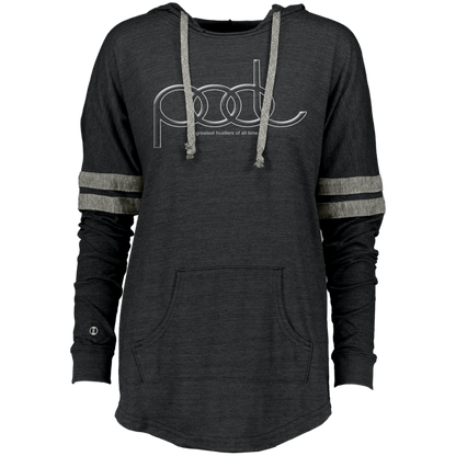 The GHOATS Custom Design. #3 POOL. APA Parody. Ladies Hooded Low Key Pullover