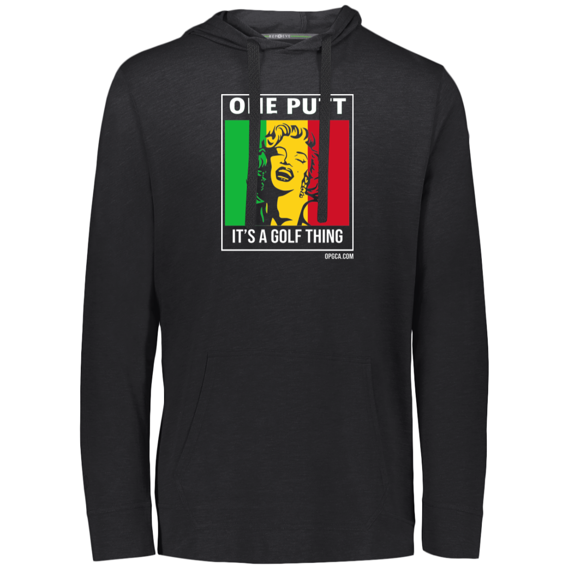 OPG Custom Design #22. One Putt / One Love Parody with Fan Art. Female Edition. Eco Triblend T-Shirt Hoodie