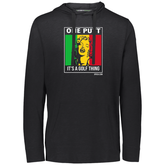 OPG Custom Design #22. One Putt / One Love Parody with Fan Art. Female Edition. Eco Triblend T-Shirt Hoodie