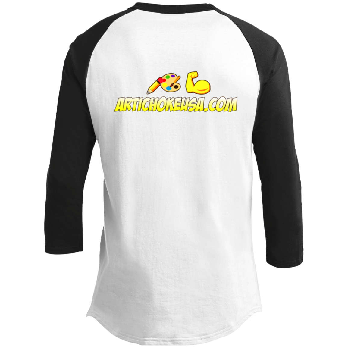 ArtichokeUSA Custom Design. Art Strong. Youth 3/4 Raglan Sleeve Shirt