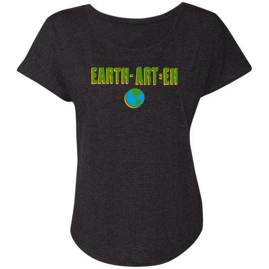 ArtichokeUSA Custom Design. EARTH-ART=EH. Ladies' Triblend Dolman Sleeve