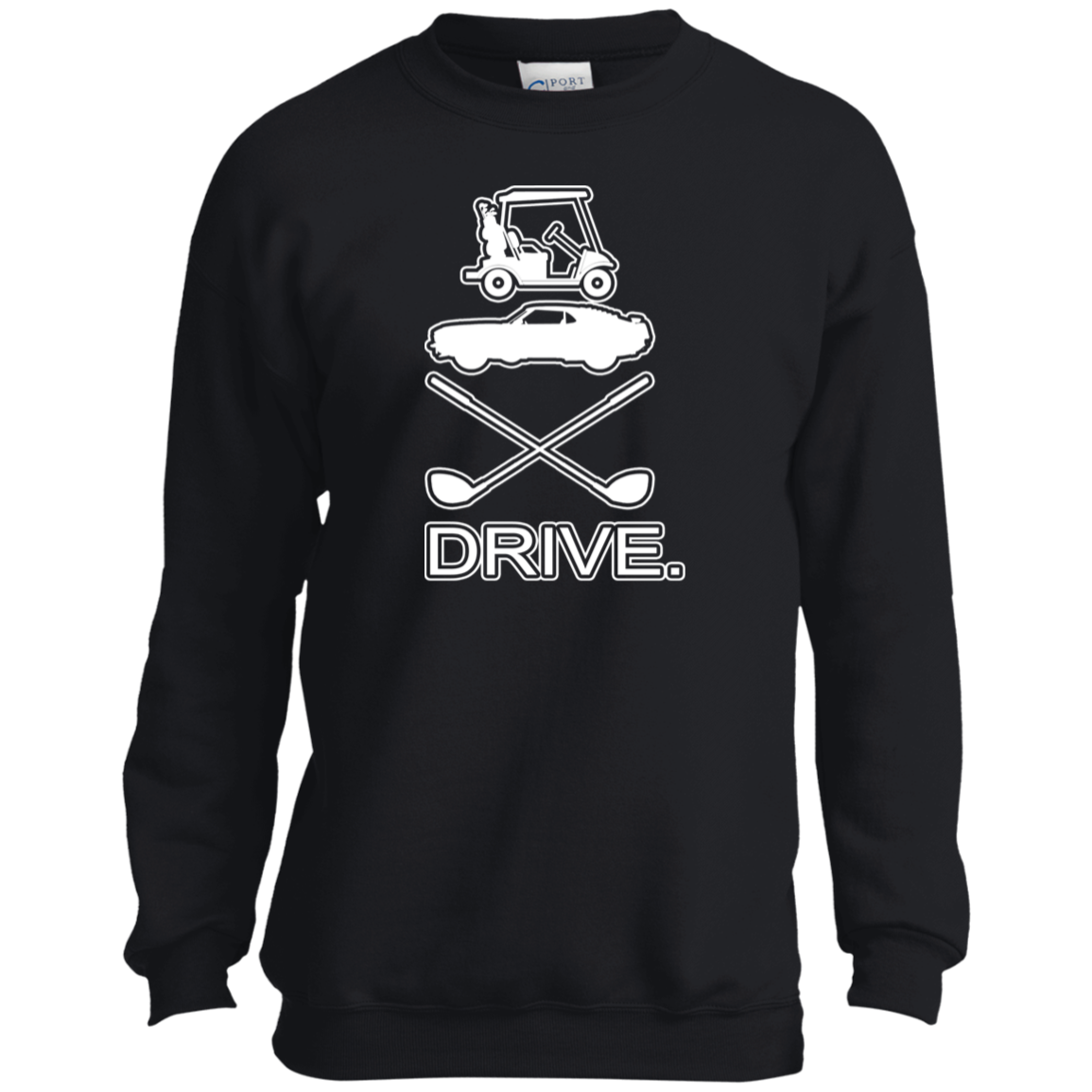 OPG Custom Design #8. Drive. Youth Crewneck Sweatshirt