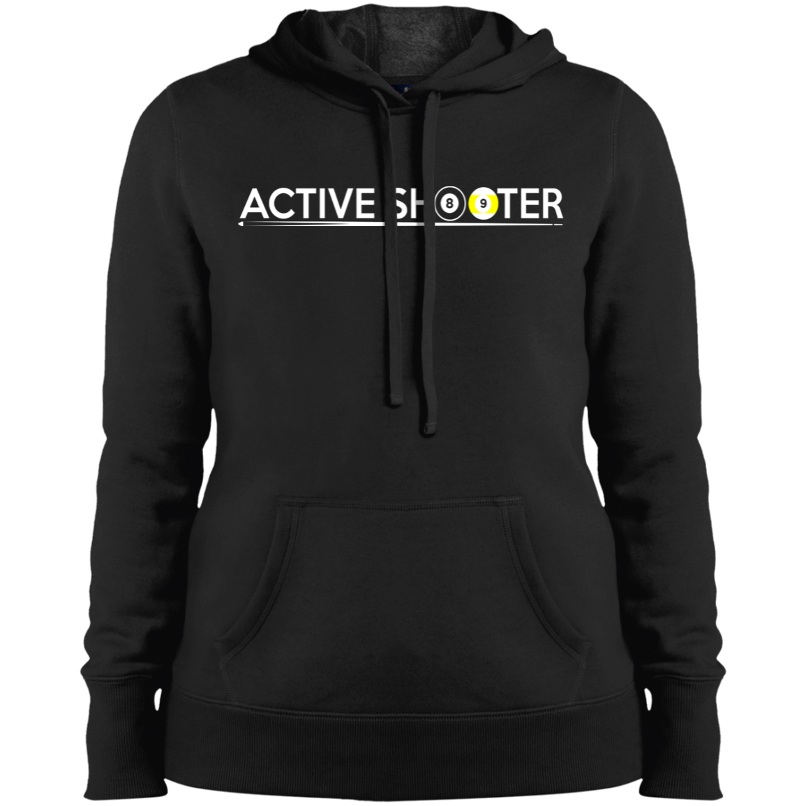 The GHOATS Custom Design #1. Active Shooter. Ladies' Pullover Hooded Sweatshirt