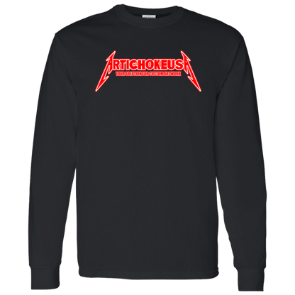 ArtichokeUSA Custom Design. Metallica Style Logo. Let's Make One For Your Project. 100 % Cotton LS T-Shirt