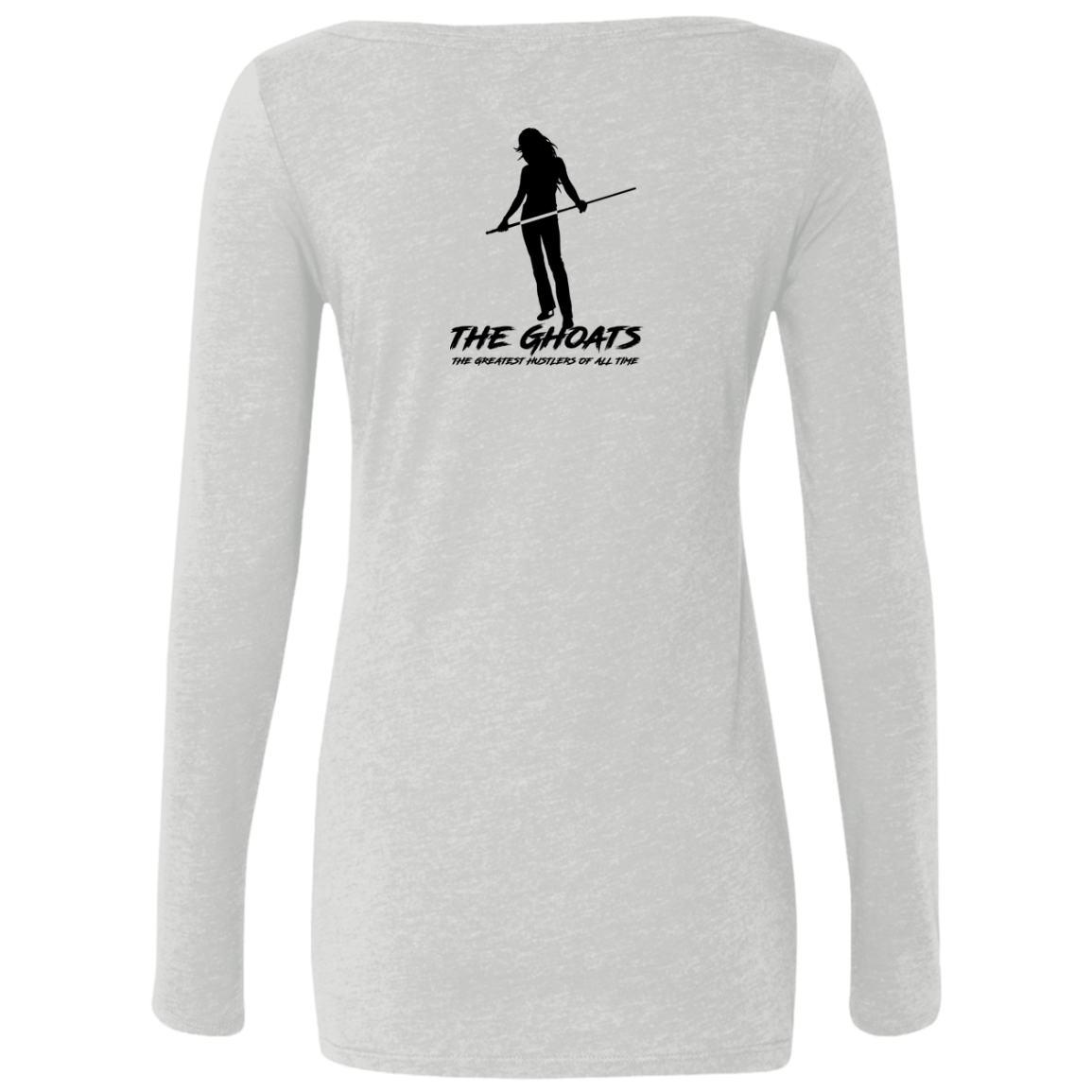 The GHOATS Custom Design. #34 Beware of Sharks. Play at Your Own Risk. (Ladies only version). Ladies' Triblend LS Scoop