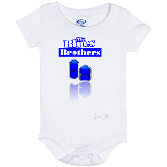 OPG Custom Design #3. Blue Tees Blues Brothers Fan Art. Baby Onesie 6 Month