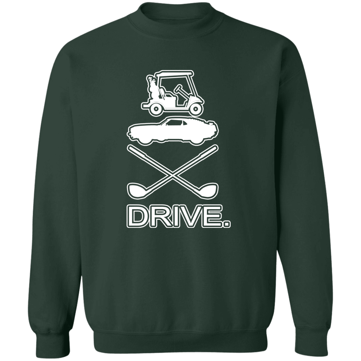 OPG Custom Design #8. Drive. Crewneck Pullover Sweatshirt