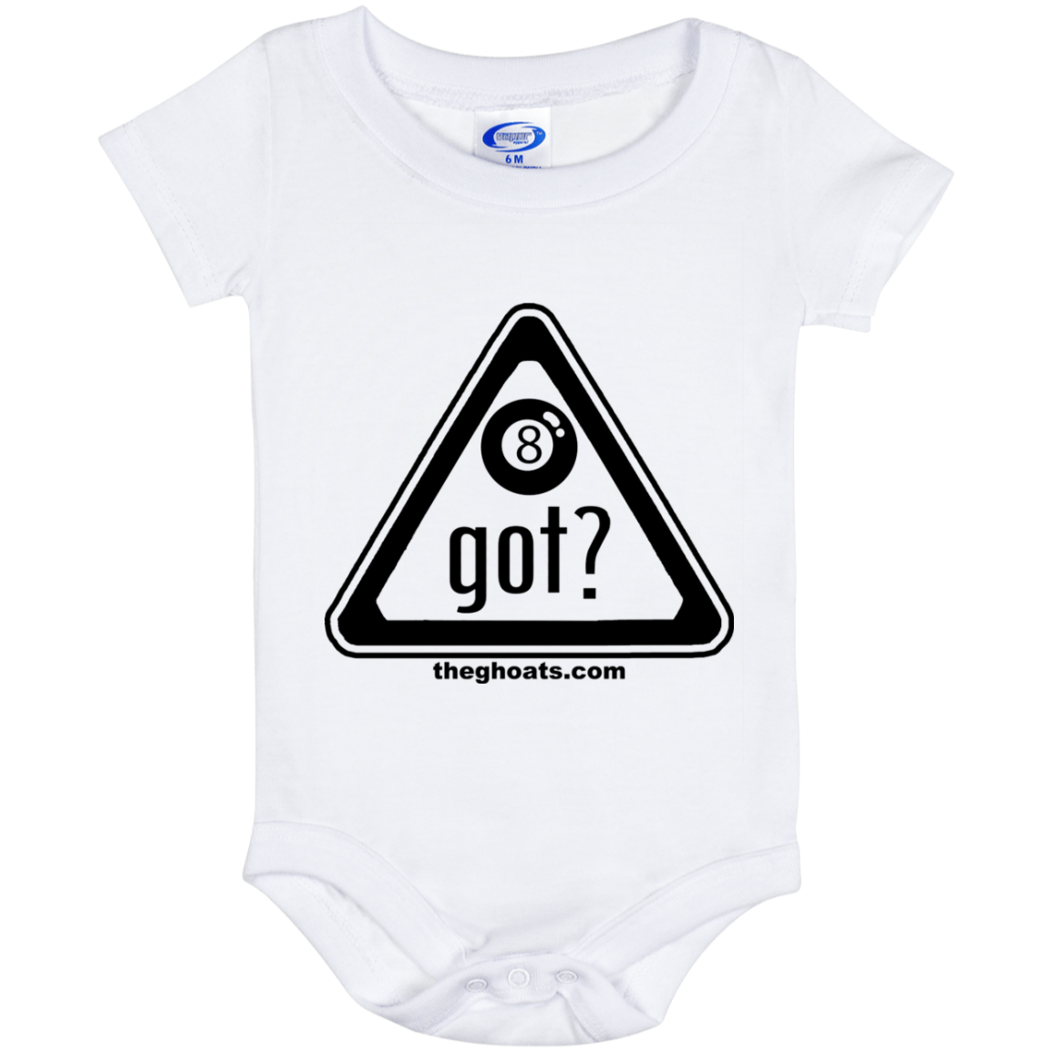 The GHOATS Custom Design. #40 Got Game? / Guess Not. Baby Onesie 6 Month