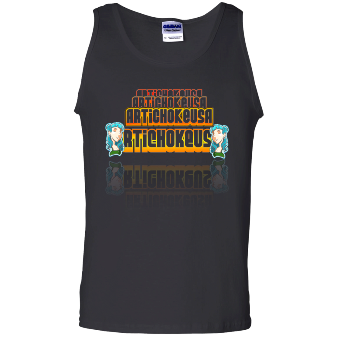 ArtichokeUSA Characters and Fonts. "Shelly" Let’s Create Your Own Design Today. Men's 100% Cotton Tank Top