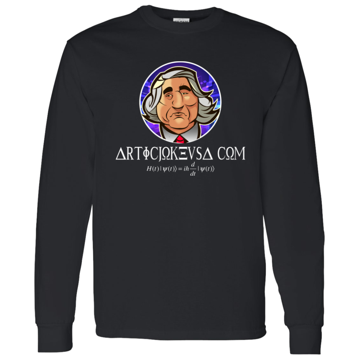 ArtichokeUSA Custom Design. Michio Kaku Fan Art. 100 % Cotton LS T-Shirt