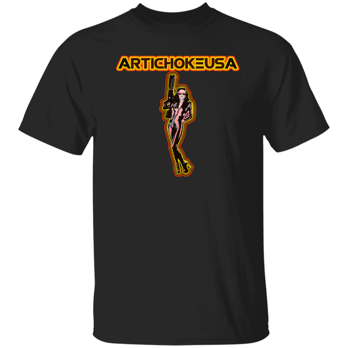 ArtichokeUSA Character and Font design. Let's Create Your Own Team Design Today. Mary Boom Boom. 100% Cotton T-Shirt