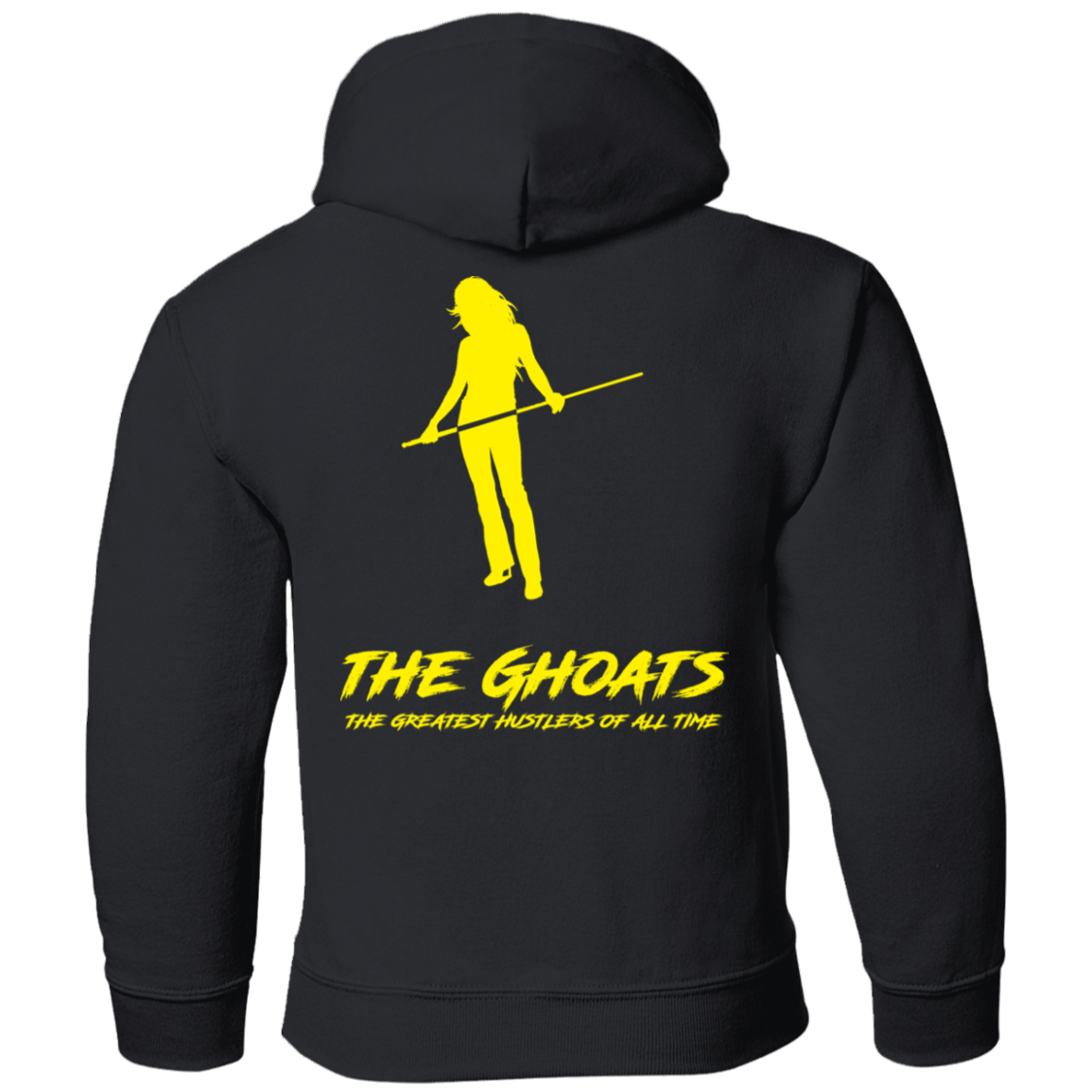 The GHOATS Custom Design. #34 Beware of Sharks. Play at Your Own Risk. (Ladies only version). Youth Pullover Hoodie