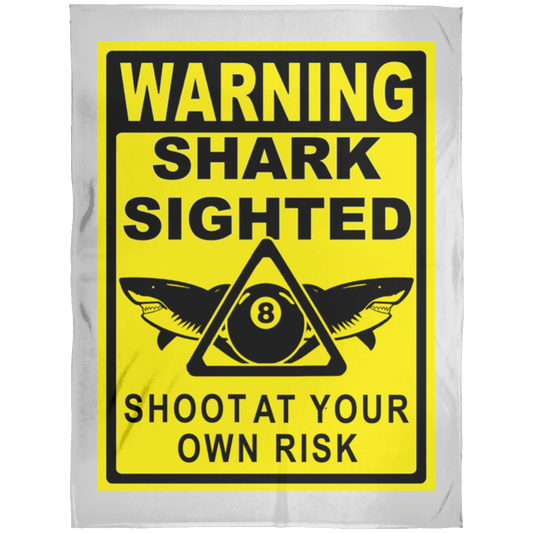 The GHOATS custom design #31. Shark Sighted. Male Pool Shark. Shoot At Your Own Risk. Pool / Billiards. Arctic Fleece Blanket 60x80