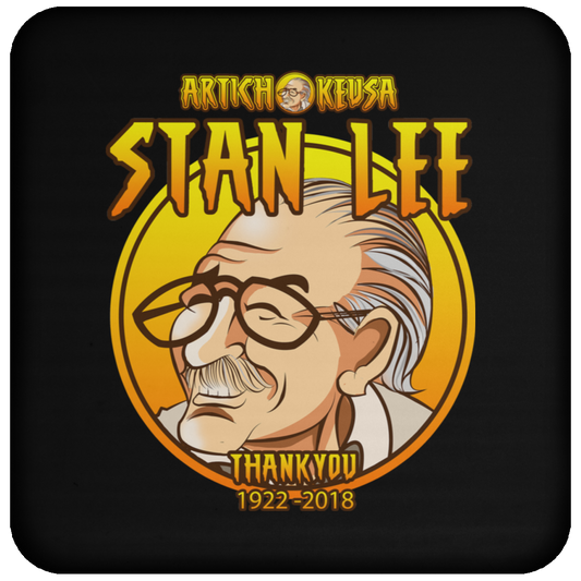 ArtichokeUSA Character and Font design. Stan Lee Thank You Fan Art. Let's Create Your Own Design Today. Coaster