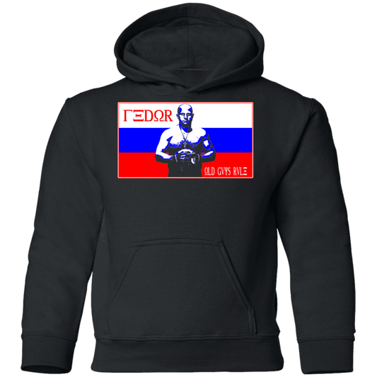 Artichoke Fight Gear Custom Design #14. Fedor Emelianenko Old Men Rule Fan Art. Youth Hoodie