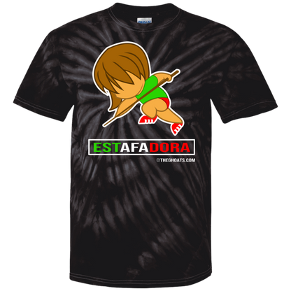 The GHOATS Custom Design. #30 Estafadora. (Spanish translation for Female Hustler). 100% Cotton Tie Dye T-Shirt