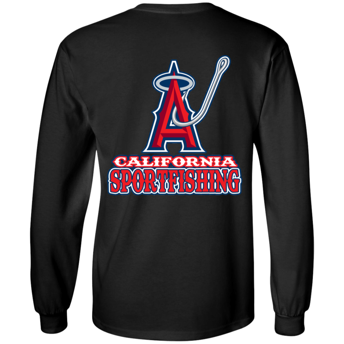 ArtichokeUSA Custom Design. Anglers. Southern California Sports Fishing. Los Angeles Angels Parody. Youth LS T-Shirt