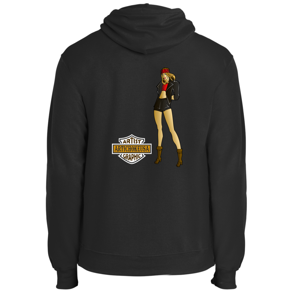 ArtichokeUSA Custom Design. Façade: (Noun) A false appearance that makes someone or something seem more pleasant or better than they really are.  Fleece Pullover Hoodie
