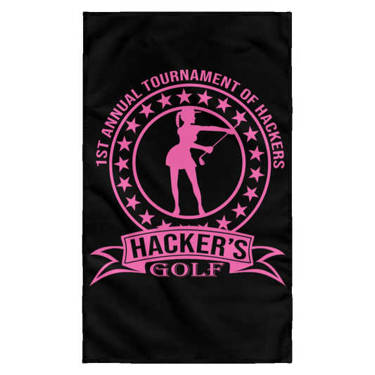 OPG Custom Design #20. 1st Annual Hackers Golf Tournament. Ladies Edition. Wall Flag