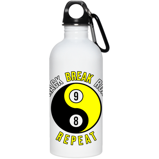 The GHOATS Custom Design #7. Rack Break Run Repeat. Ying Yang. 20 oz. Stainless Steel Water Bottle