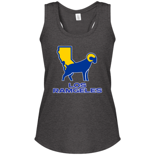 ArtichokeUSA Custom Design. Los Ramgeles. Fan Art. Ladies' Tri Racerback Tank