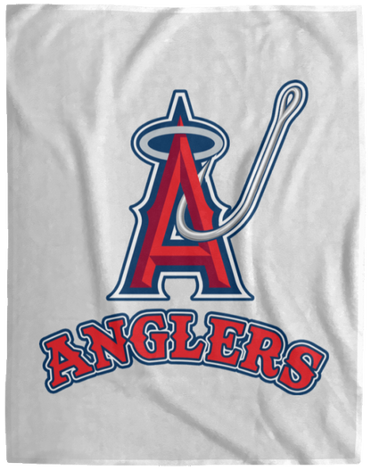 ArtichokeUSA Custom Design. Anglers. Southern California Sports Fishing. Los Angeles Angels Parody. Cozy Plush Fleece Blanket - 60x80