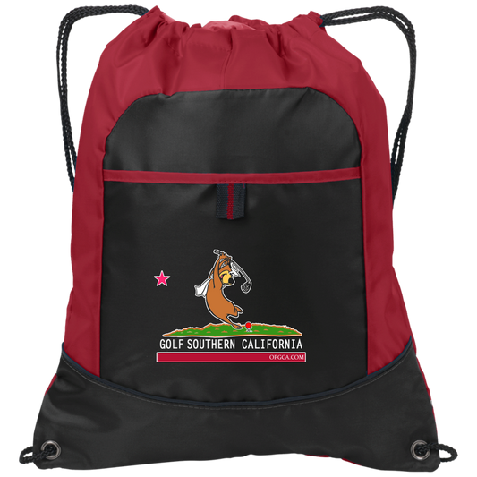 Custom Design #15. Golf Southern California with Yogi Fan Art. Pocket Cinch Pack