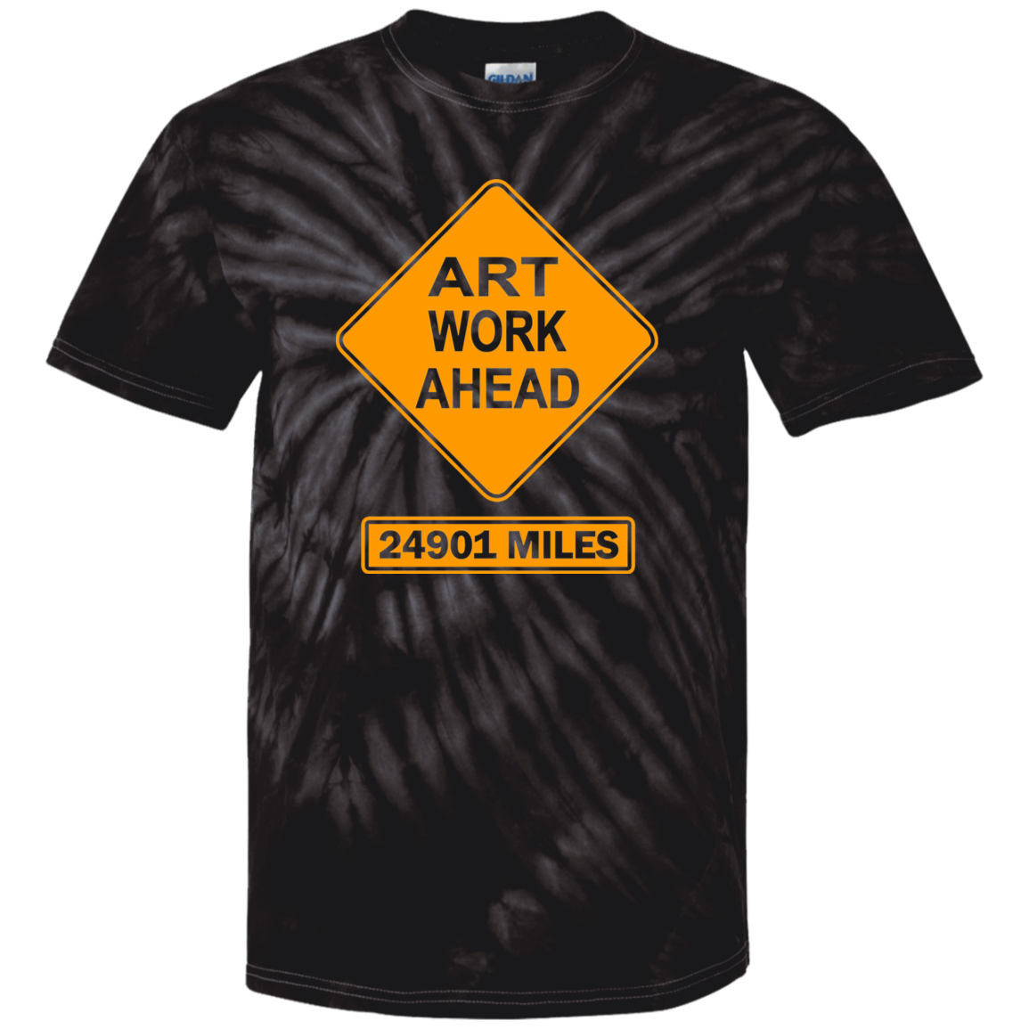 ArtichokeUSA Custom Design. Art Work Ahead. 24,901 Miles (Miles Around the Earth). Youth Tie Dye T-Shirt