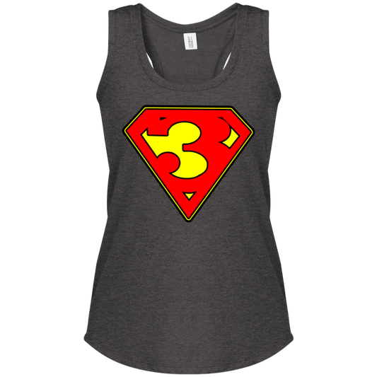 The GHOATS Custom Design. #38 Super 3. APA League. Ladies' Perfect Tri Racerback Tank