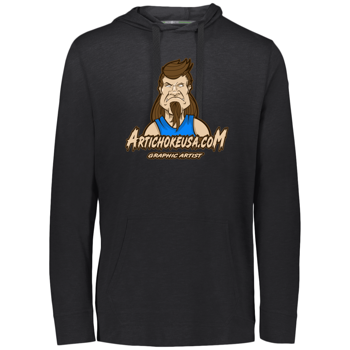 ArtichokeUSA Character and Font design. Let's Create Your Own Team Design Today. Mullet Mike. Eco Triblend T-Shirt Hoodie