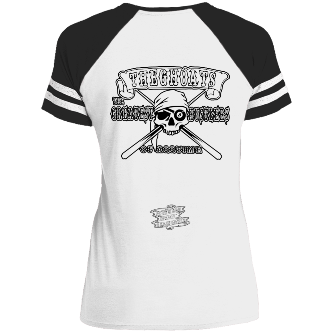 The GHOATS Custom Design. #4 Motorcycle Club Style. Ver 2/2. Ladies' Game V-Neck T-Shirt