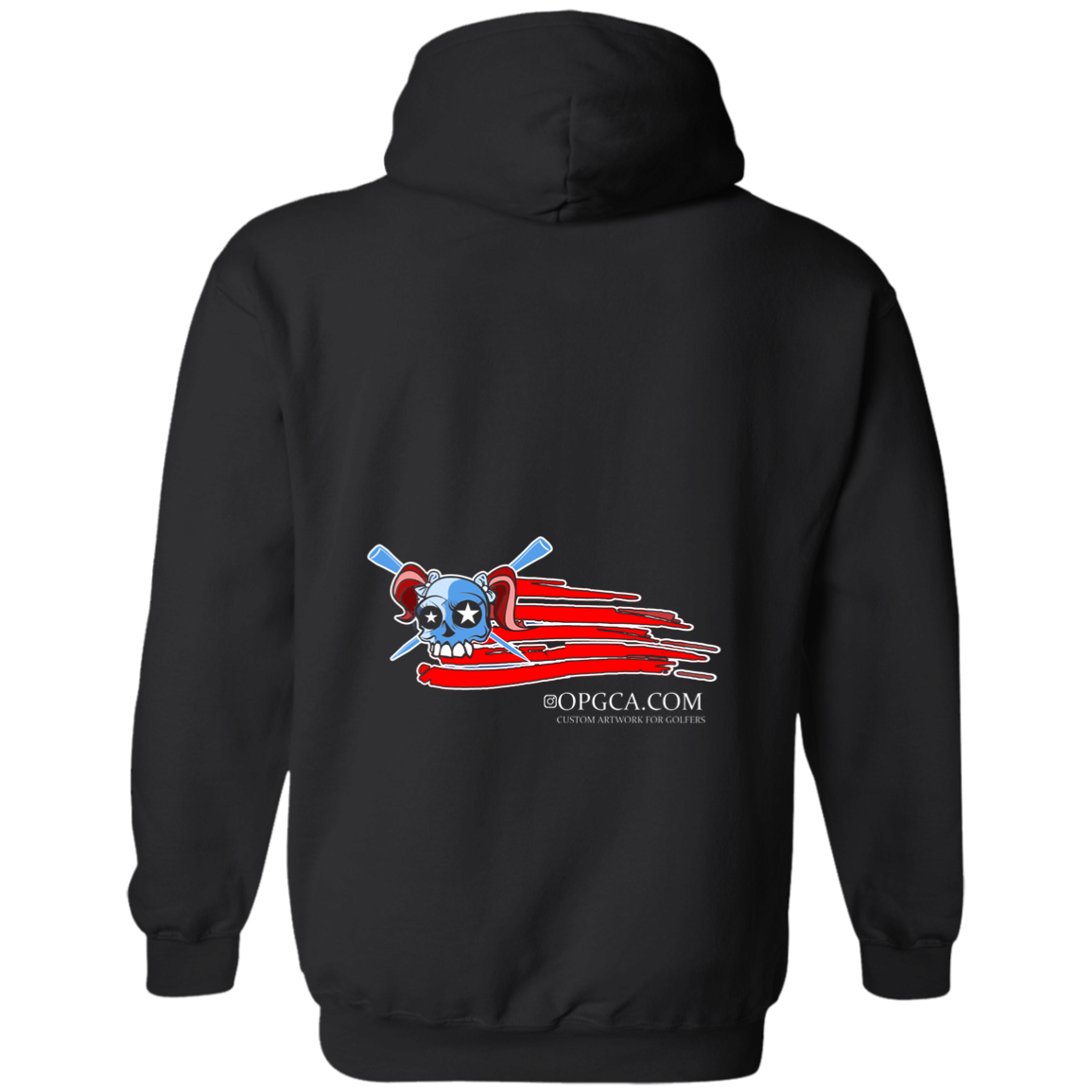 OPG Custom Design #12. American Golfer. Female Edition. Basic Pullover Hoodie