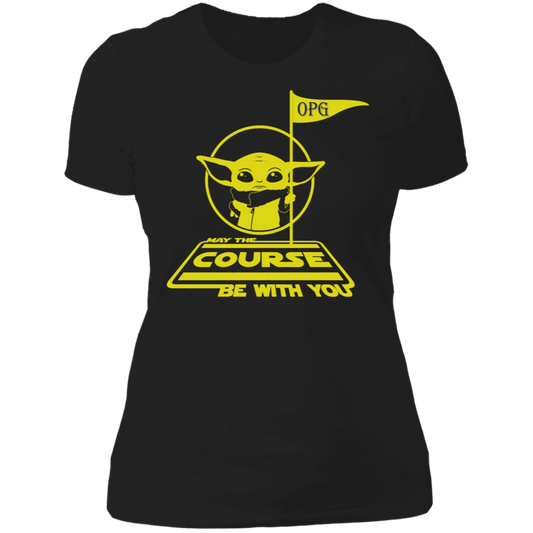 OPG Custom Design #21. May the course be with you. Star Wars Parody and Fan Art. Ladies' Boyfriend T-Shirt