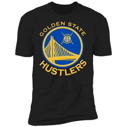 The GHOATS Custom Design. #12 GOLDEN STATE HUSTLERS.	Premium Short Sleeve T-Shirt