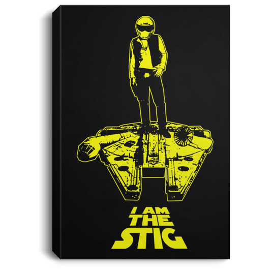 ArtichokeUSA Custom Design. I am the Stig. Han Solo / The Stig Fan Art. Portrait Canvas .75in Frame